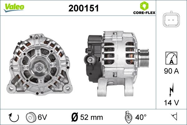 Valeo 200151 - Генератор vvparts.bg