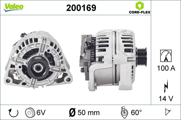 Valeo 200169 - Генератор vvparts.bg