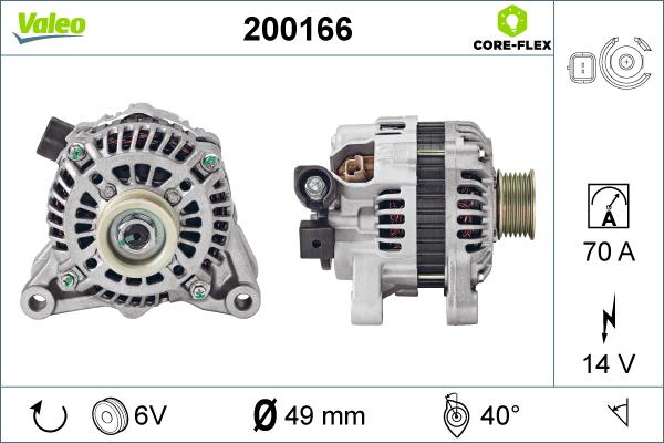 Valeo 200166 - Генератор vvparts.bg