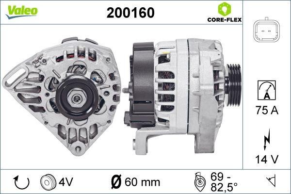 Valeo 200160 - Генератор vvparts.bg