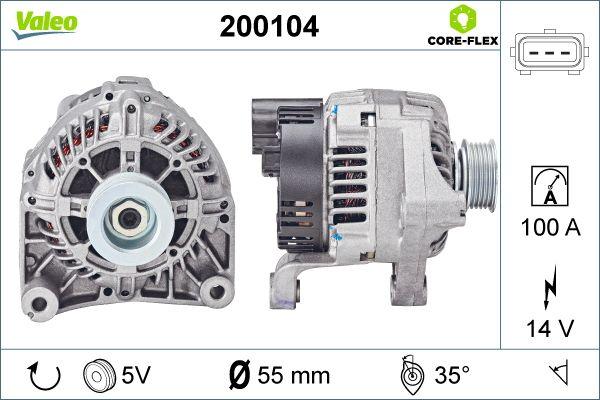 Valeo 200104 - Генератор vvparts.bg