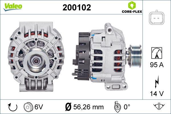 Valeo 200102 - Генератор vvparts.bg