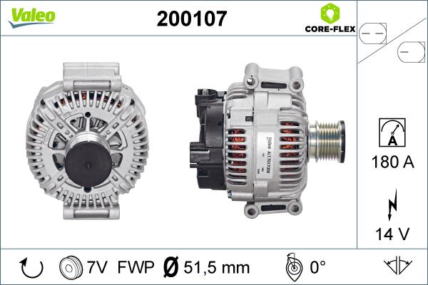 Valeo 200107 - Генератор vvparts.bg