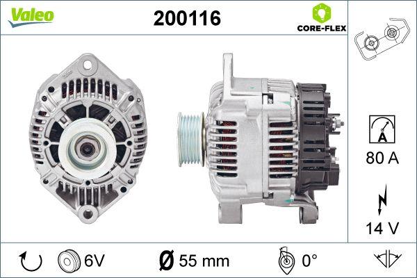 Valeo 200116 - Генератор vvparts.bg