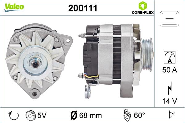 Valeo 200111 - Генератор vvparts.bg