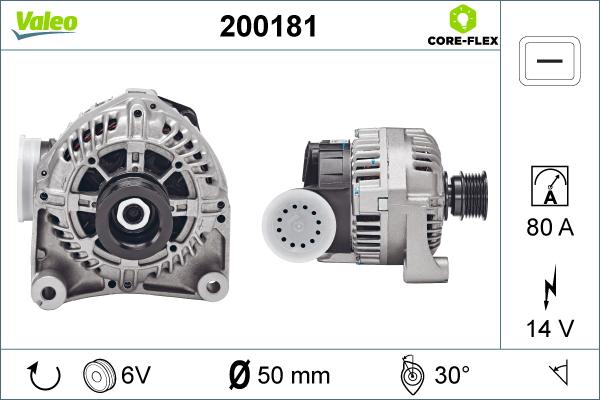 Valeo 200181 - Генератор vvparts.bg