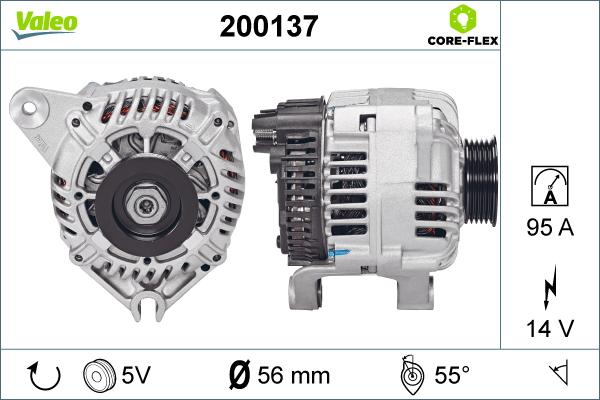 Valeo 200137 - Генератор vvparts.bg