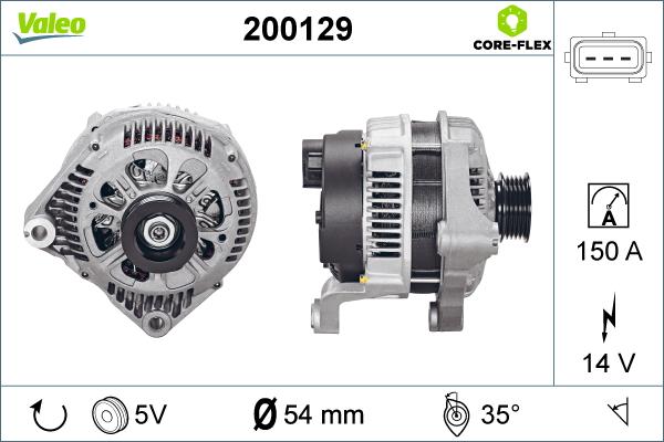 Valeo 200129 - Генератор vvparts.bg