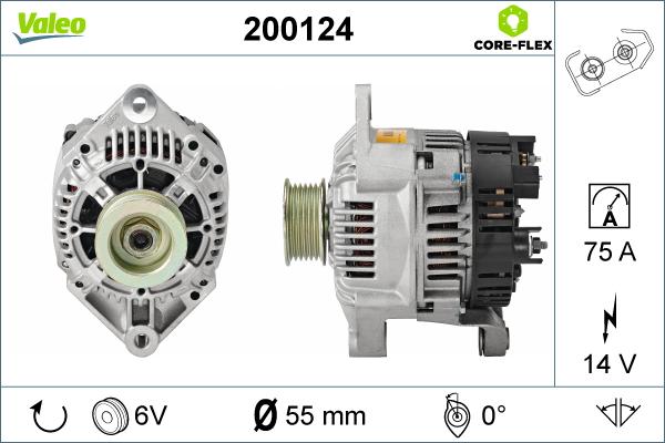 Valeo 200124 - Генератор vvparts.bg