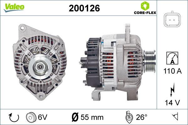 Valeo 200126 - Генератор vvparts.bg