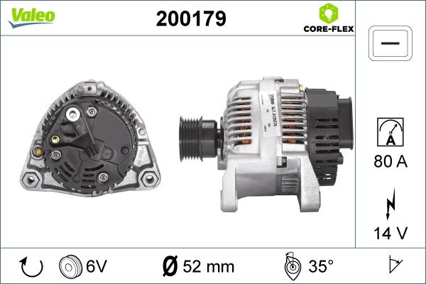 Valeo 200179 - Генератор vvparts.bg