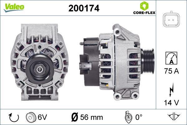 Valeo 200174 - Генератор vvparts.bg