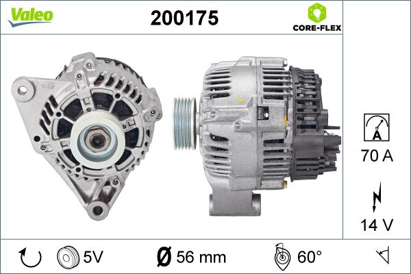 Valeo 200175 - Генератор vvparts.bg