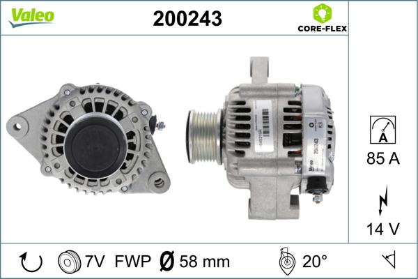 Valeo 200243 - Генератор vvparts.bg