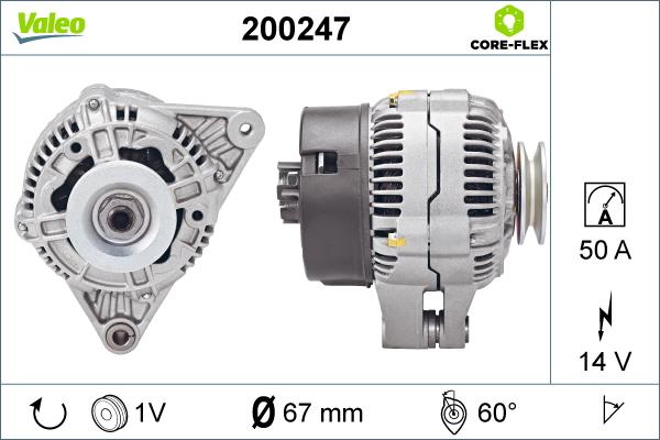 Valeo 200247 - Генератор vvparts.bg