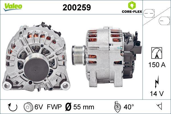 Valeo 200259 - Генератор vvparts.bg