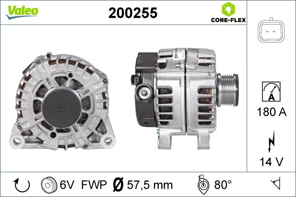 Valeo 200255 - Генератор vvparts.bg