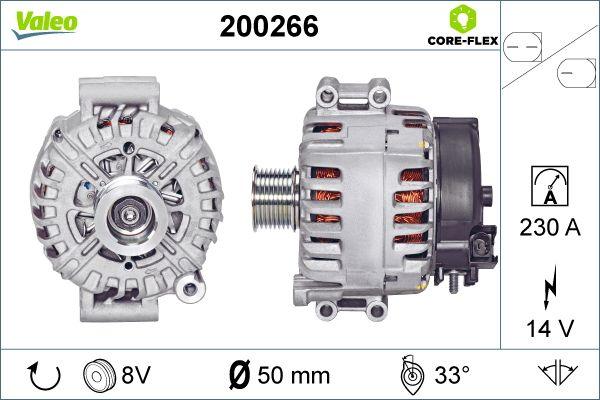 Valeo 200266 - Генератор vvparts.bg