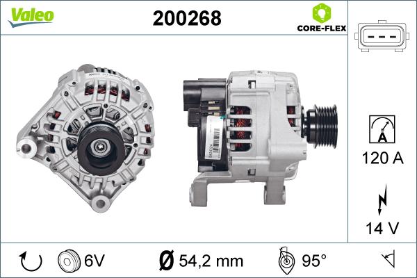 Valeo 200268 - Генератор vvparts.bg