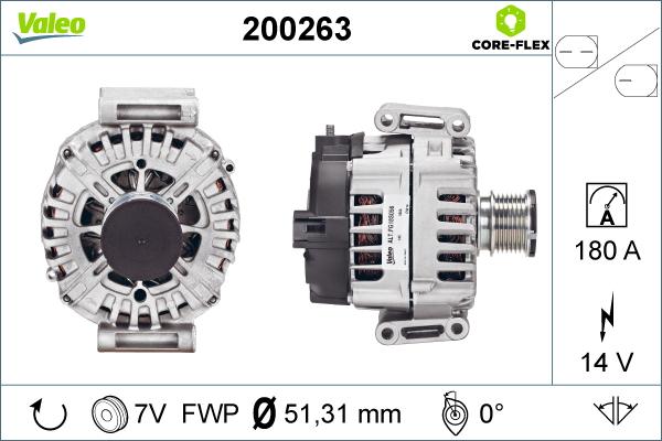 Valeo 200263 - Генератор vvparts.bg