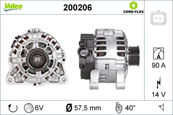 Valeo 200206 - Генератор vvparts.bg