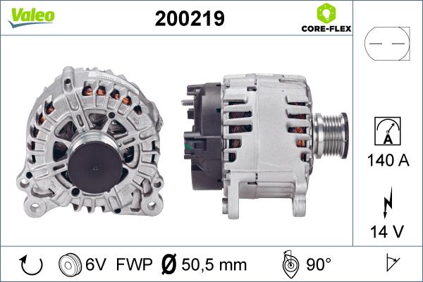 Valeo 200219 - Генератор vvparts.bg