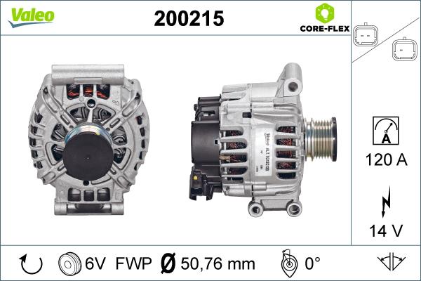 Valeo 200215 - Генератор vvparts.bg