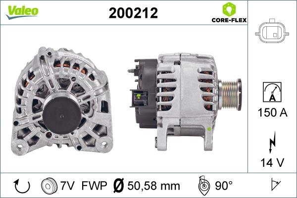 Valeo 200212 - Генератор vvparts.bg