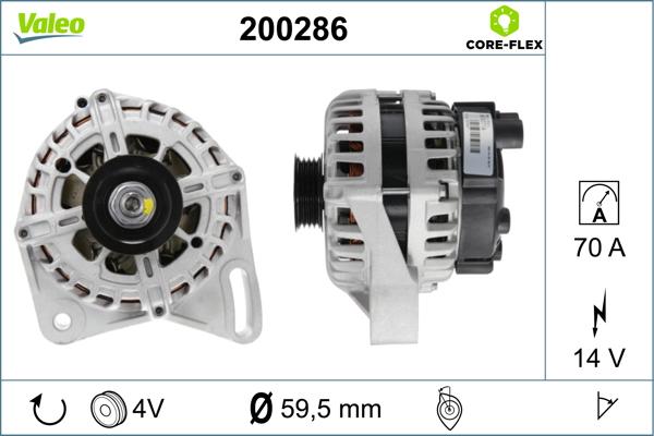 Valeo 200286 - Генератор vvparts.bg