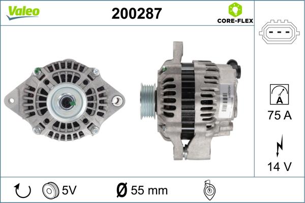 Valeo 200287 - Генератор vvparts.bg