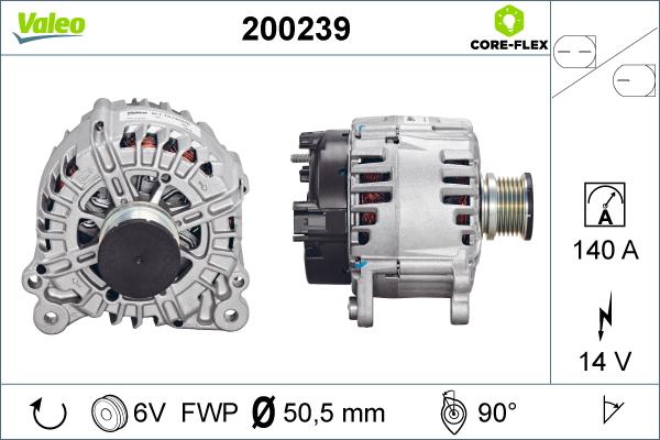 Valeo 200239 - Генератор vvparts.bg