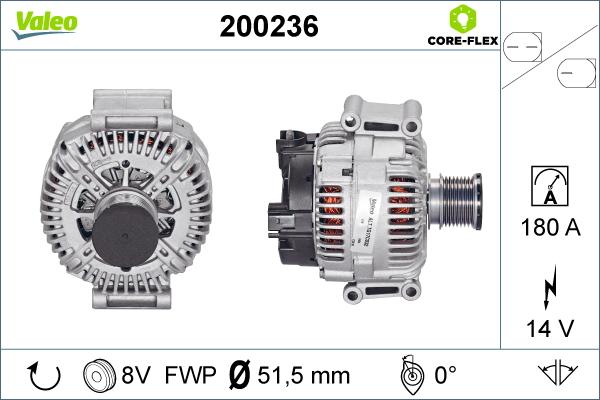 Valeo 200236 - Генератор vvparts.bg