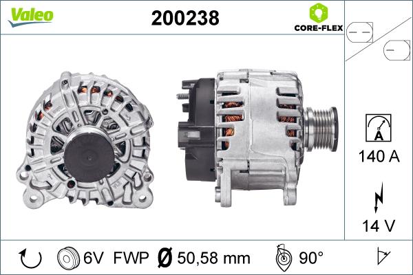 Valeo 200238 - Генератор vvparts.bg