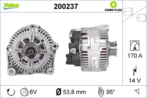 Valeo 200237 - Генератор vvparts.bg