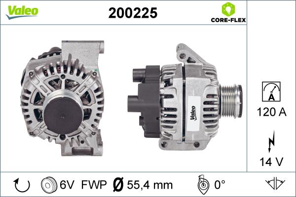 Valeo 200225 - Генератор vvparts.bg