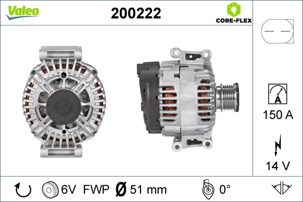 Valeo 200222 - Генератор vvparts.bg