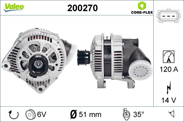 Valeo 200270 - Генератор vvparts.bg