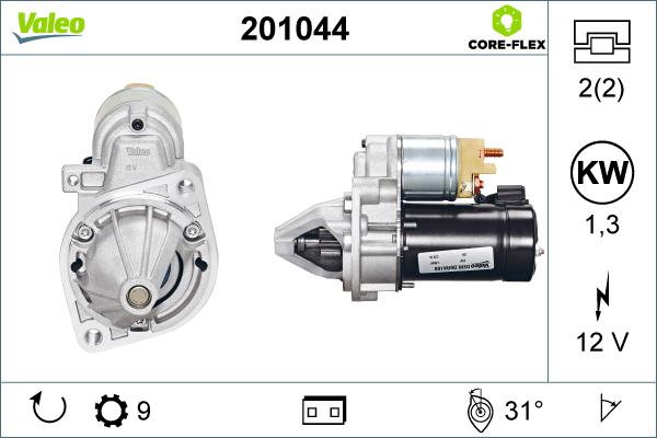 Valeo 201044 - Стартер vvparts.bg