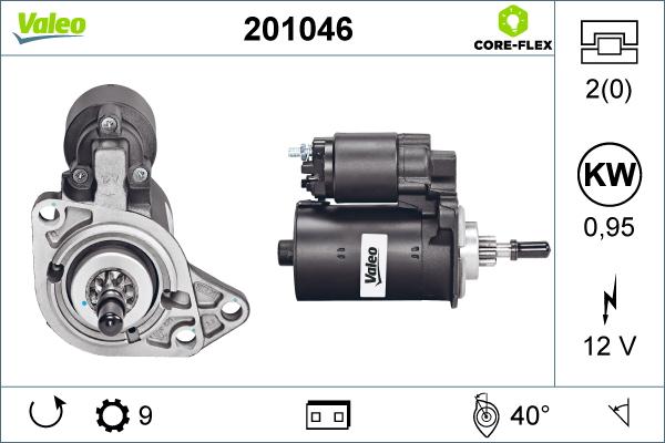 Valeo 201046 - Стартер vvparts.bg