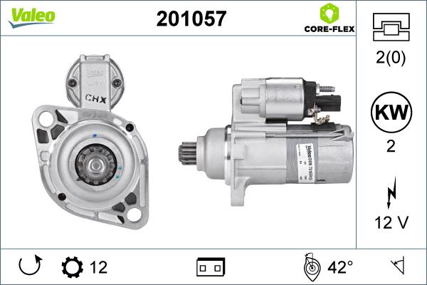 Valeo 201057 - Стартер vvparts.bg