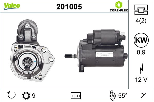 Valeo 201005 - Стартер vvparts.bg