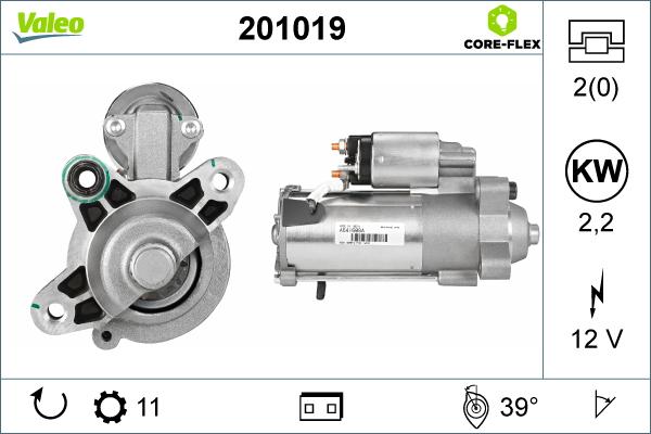 Valeo 201019 - Стартер vvparts.bg