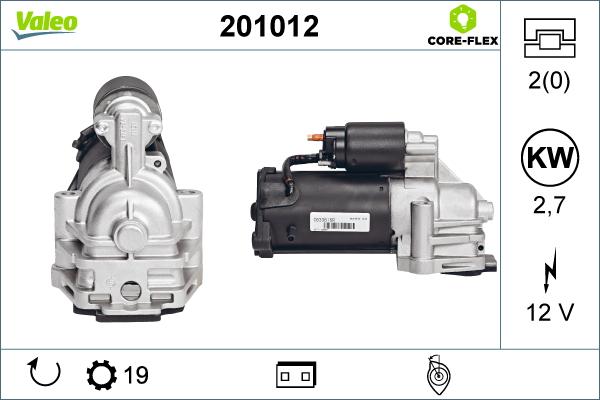 Valeo 201012 - Стартер vvparts.bg