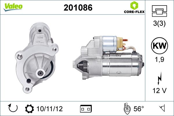 Valeo 201086 - Стартер vvparts.bg