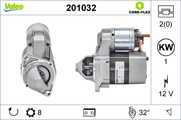 Valeo 201032 - Стартер vvparts.bg