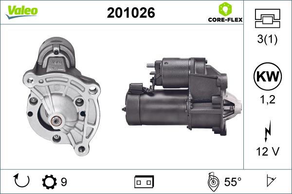 Valeo 201026 - Стартер vvparts.bg