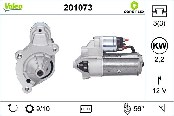 Valeo 201073 - Стартер vvparts.bg