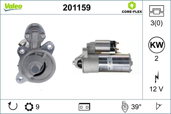 Valeo 201159 - Стартер vvparts.bg