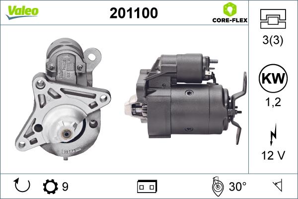 Valeo 201100 - Стартер vvparts.bg