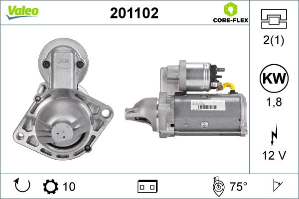 Valeo 201102 - Стартер vvparts.bg